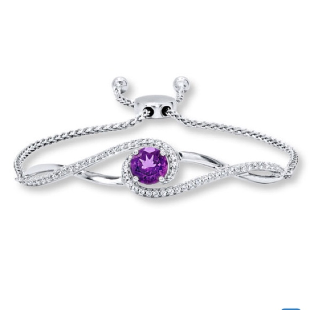 Amethyst Bolo Bracelet